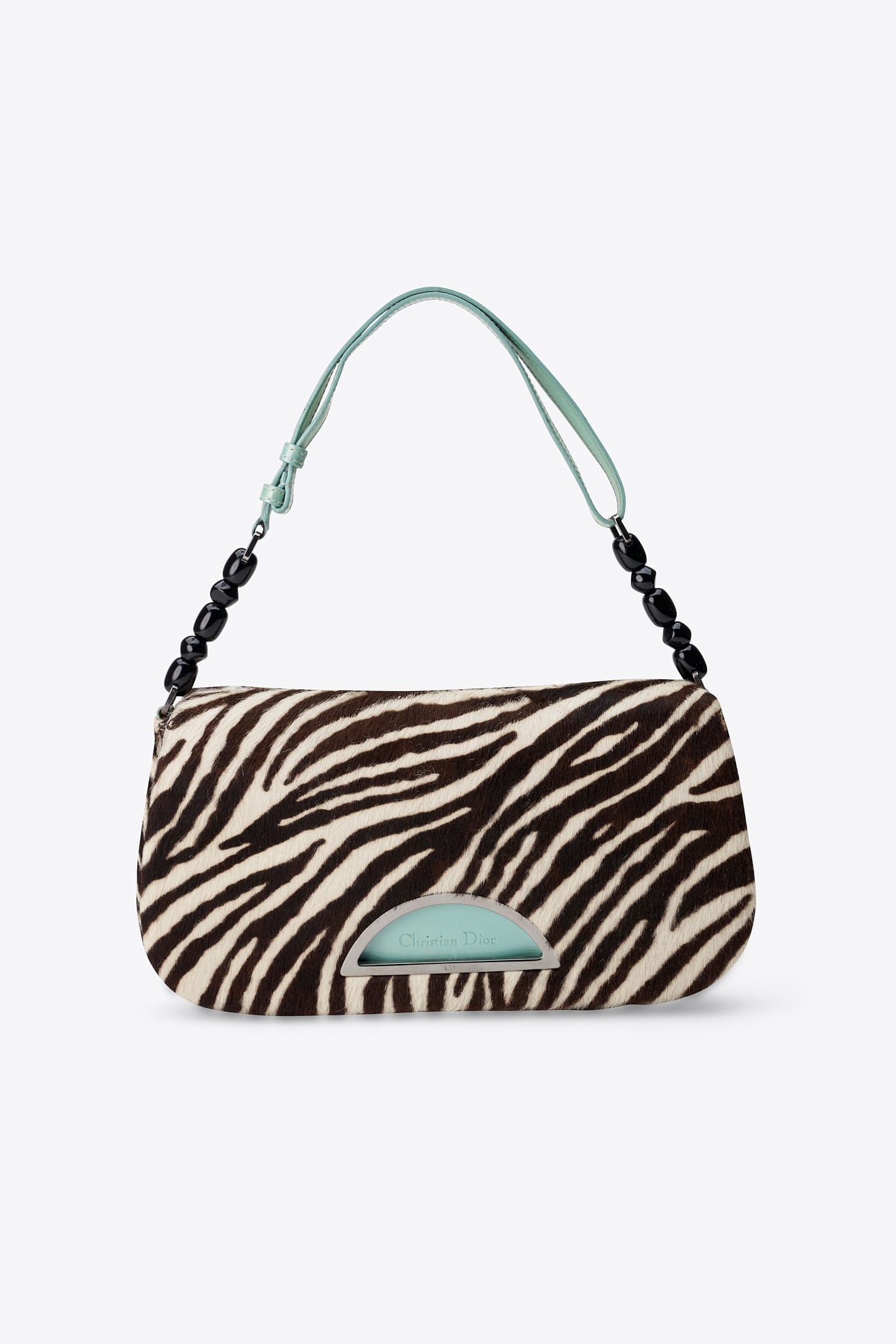 Vintage Christian Dior Zebra Print Pony Hair Malice Bag
