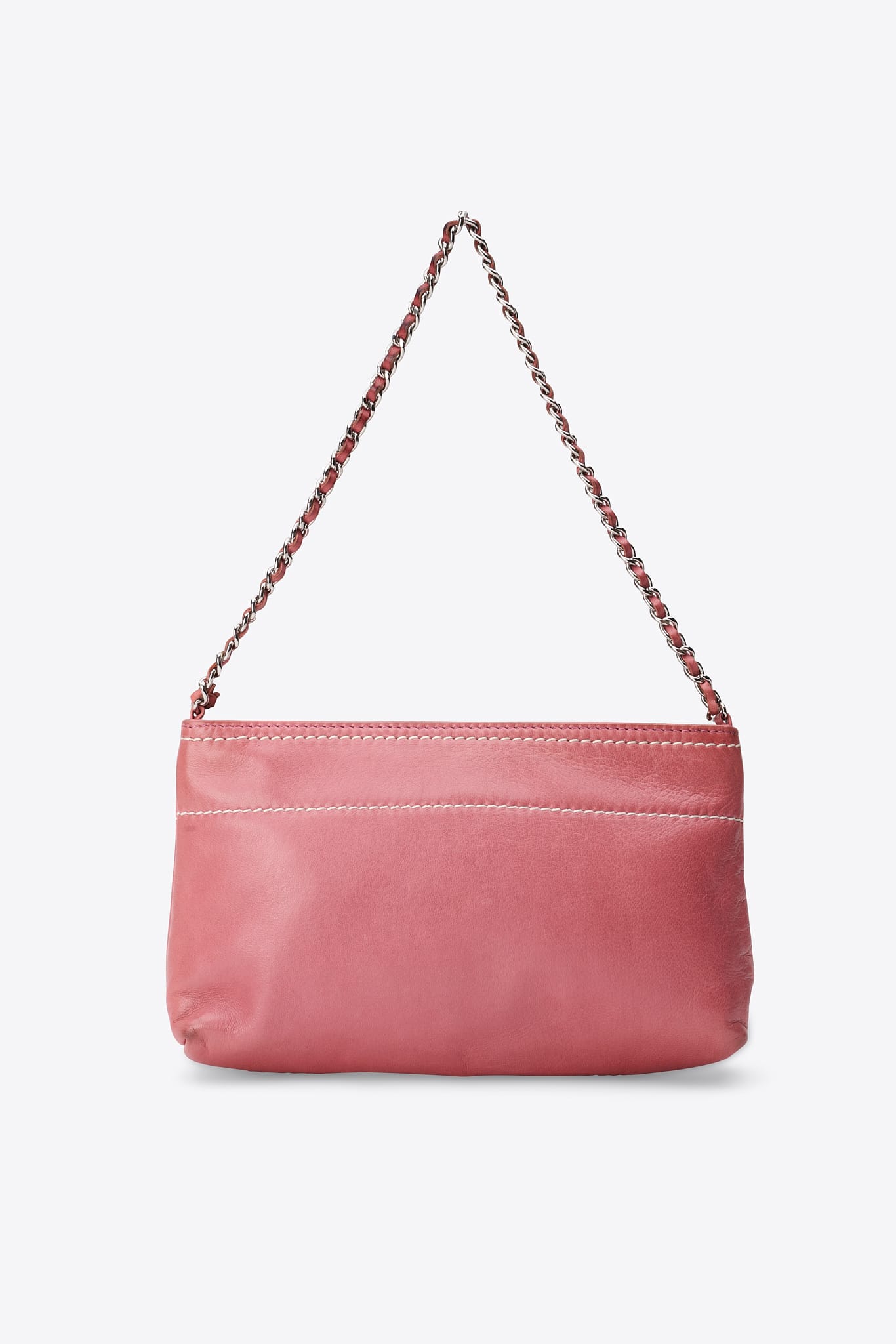 Vintage Chanel Pink Leather Chain Shoulder Bag