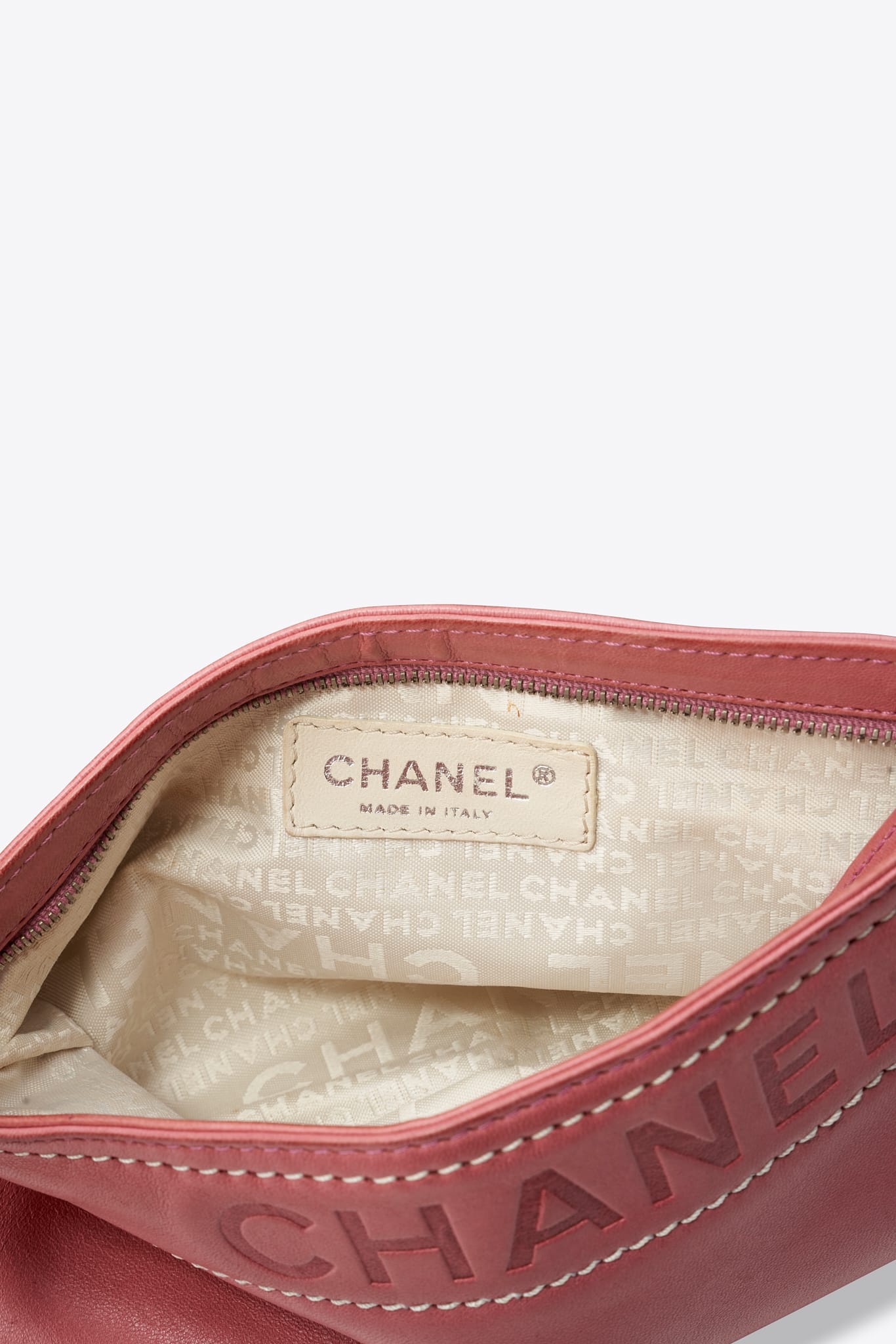 Vintage Chanel Pink Leather Chain Shoulder Bag