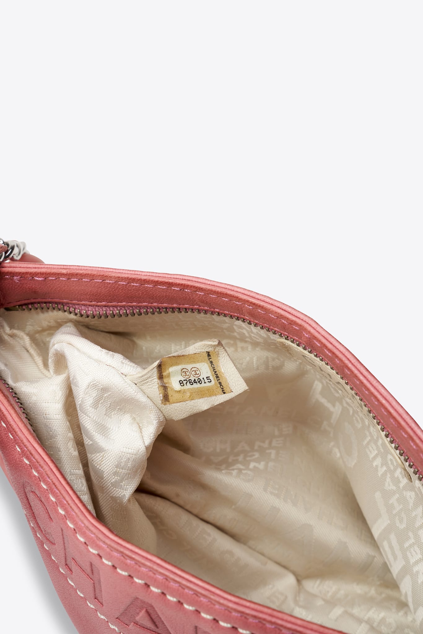 Vintage Chanel Pink Leather Chain Shoulder Bag