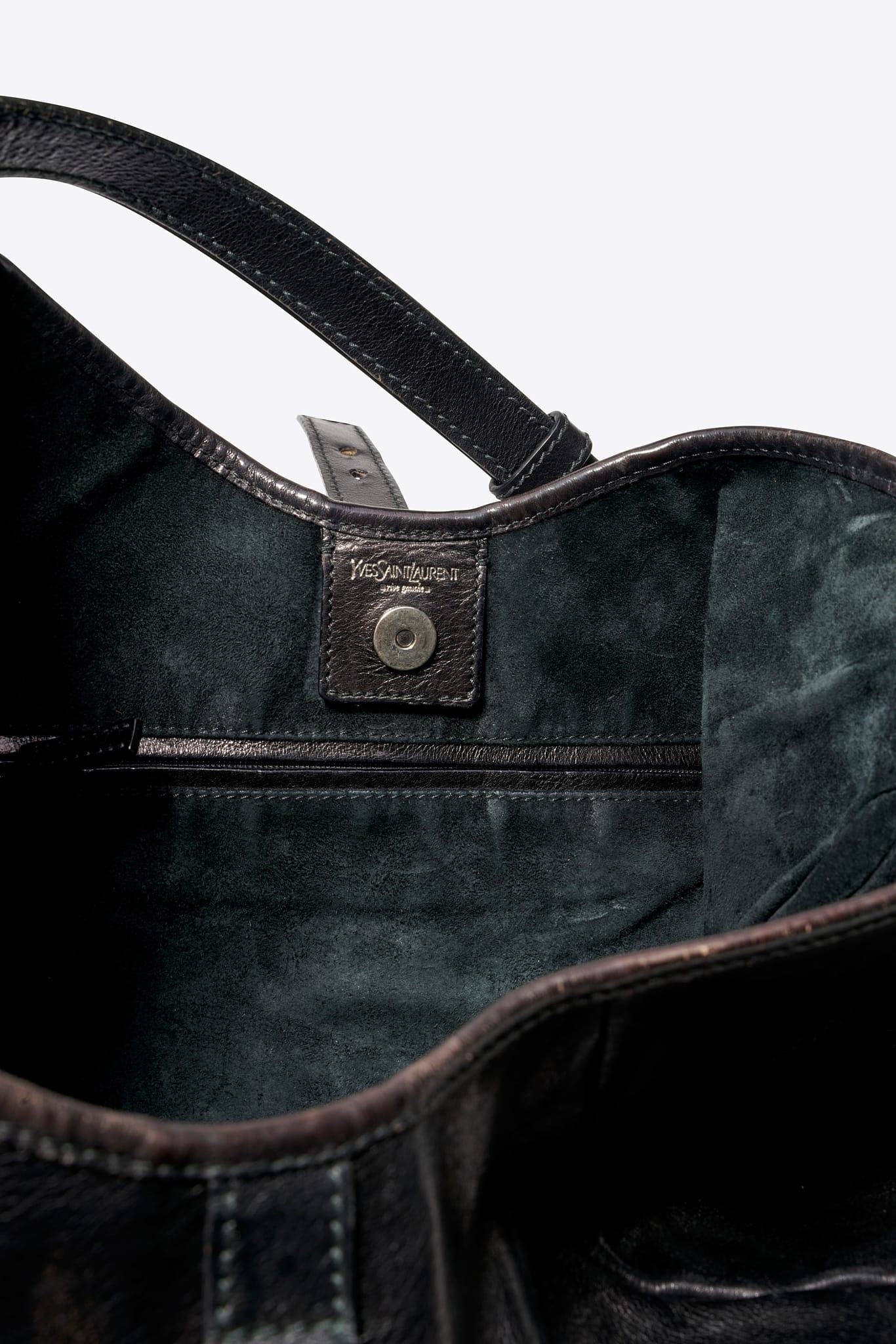 Vintage YSL Mombasa Black Leather Shoulder Bag
