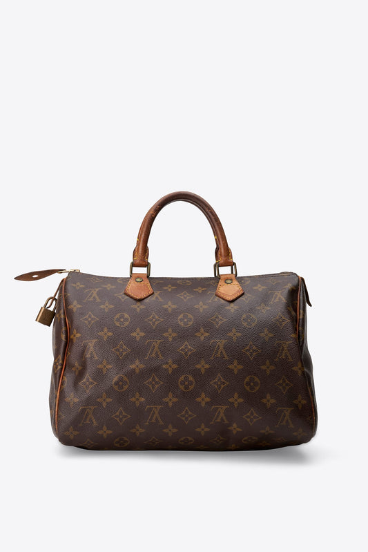 Louis Vuitton 30 Speedy Bag In Brown Monogram Coated Canvas