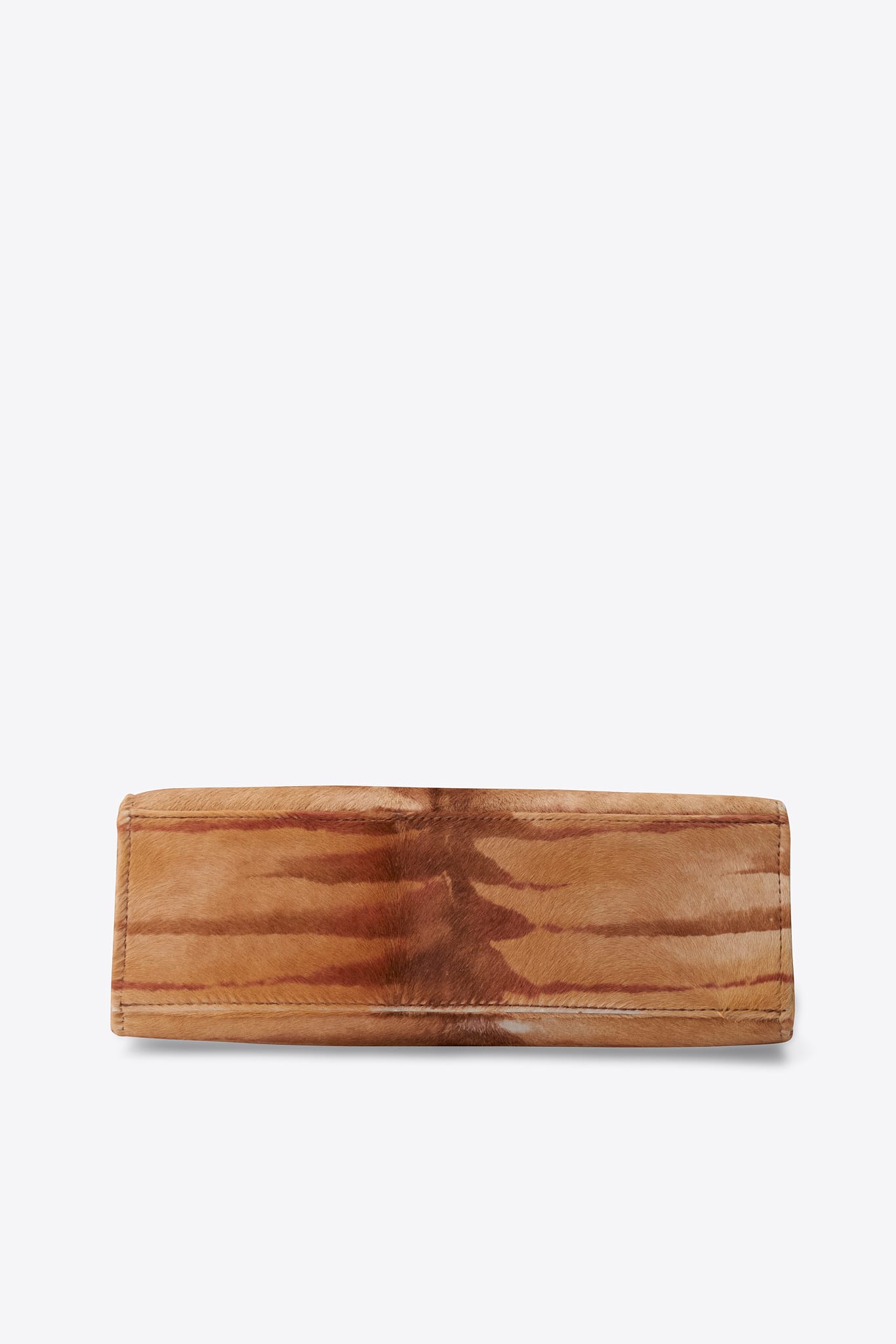 Vintage Fendi Calf Hair Shoulder Bag in Camel and Brown Leather