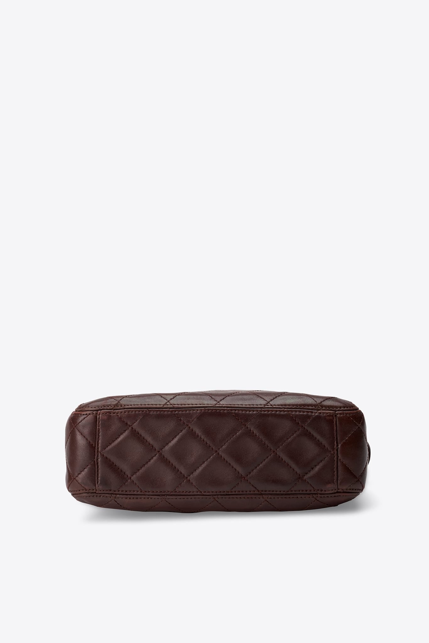 Vintage Chanel Chocolate Brown Quilted Leather Shoulder Bag