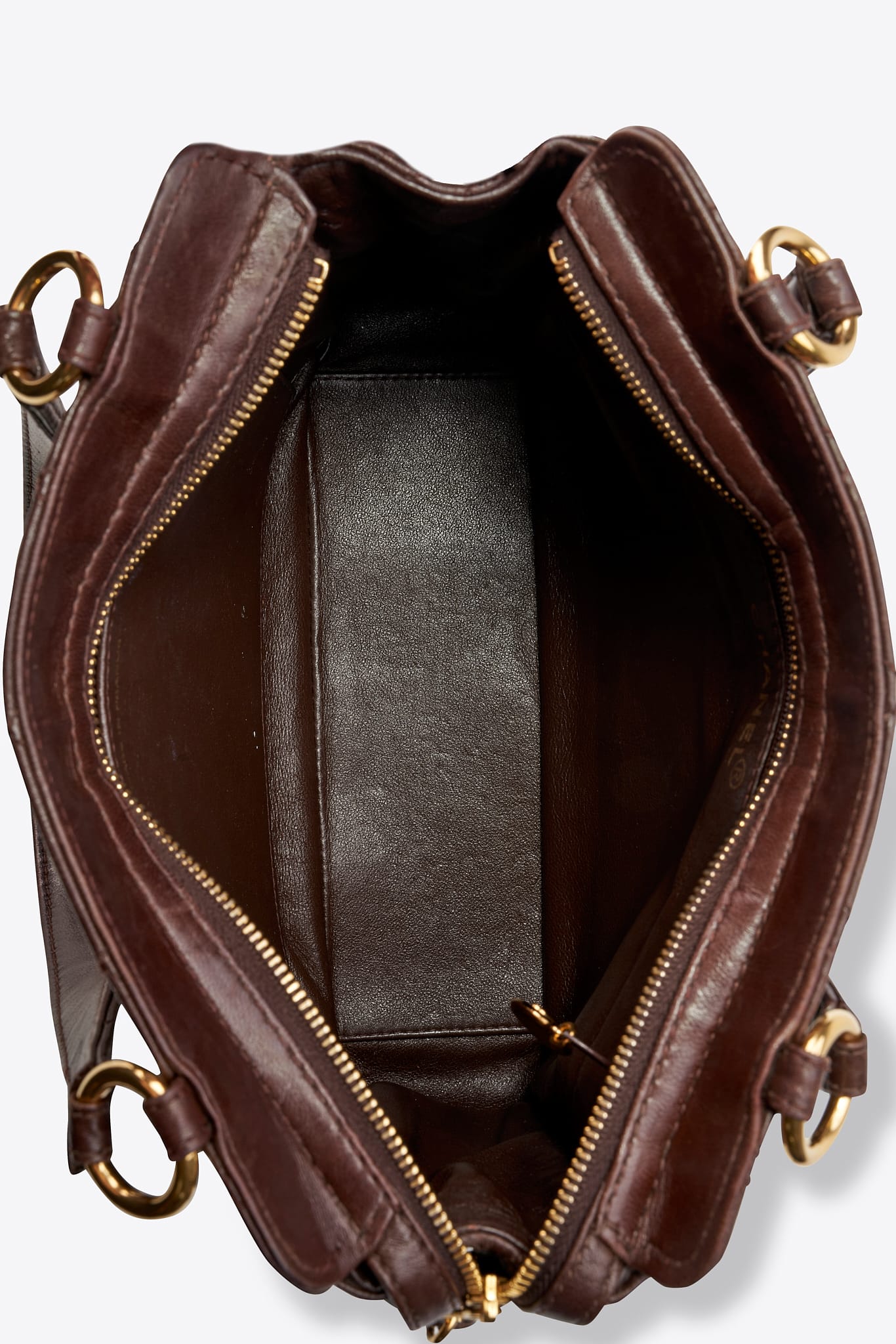 Vintage Chanel Chocolate Brown Quilted Leather Shoulder Bag