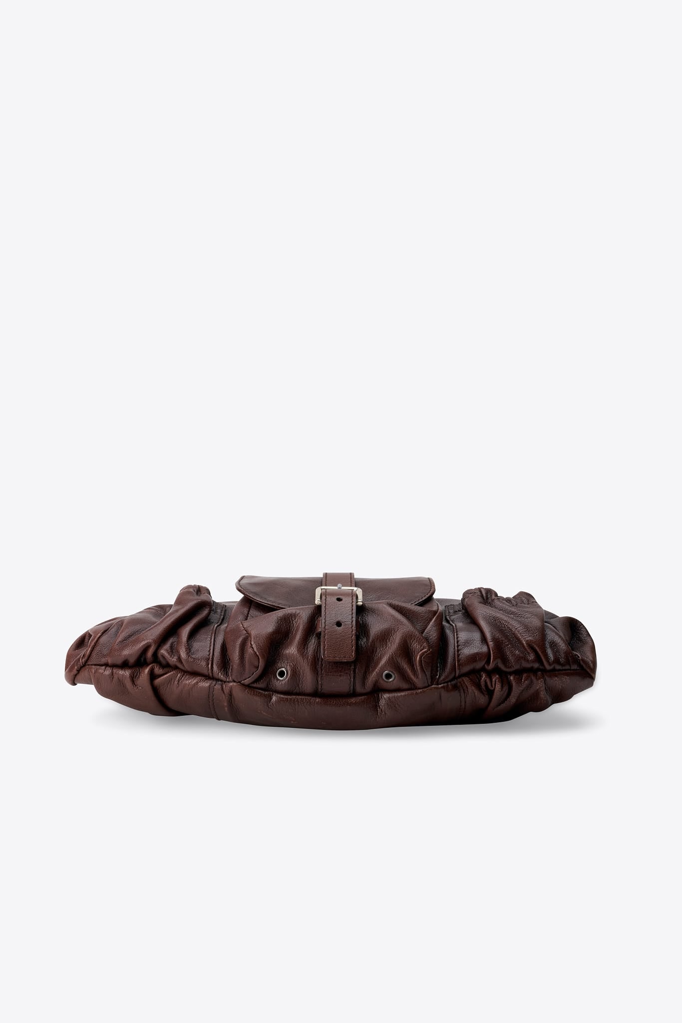 Vintage YSL Brown Leather Mombasa Small Shoulder Bag