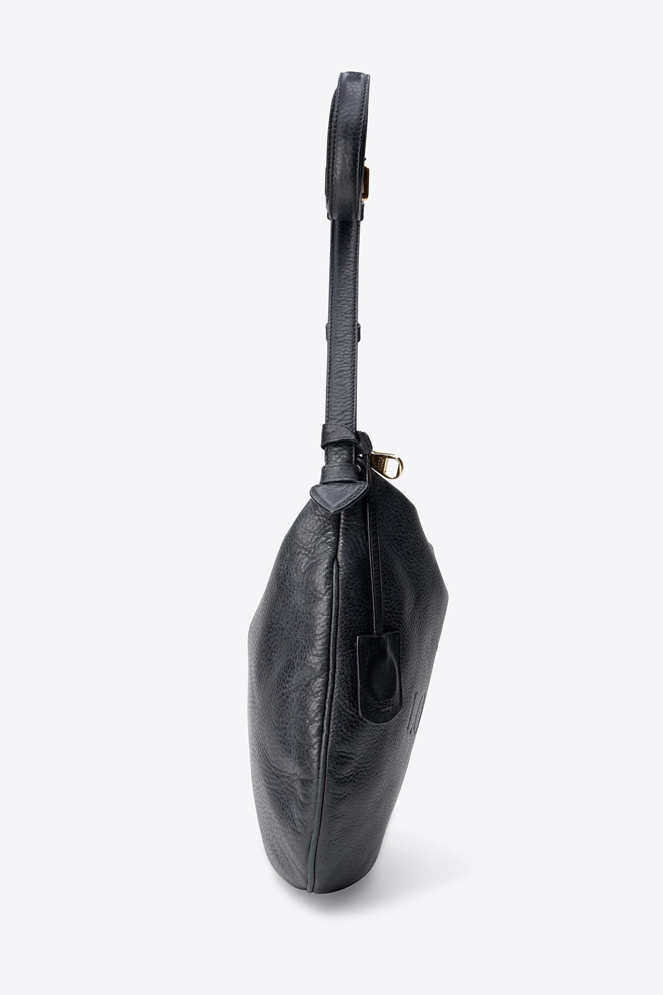 Vintage Loewe Black Leather Crossbody Bag