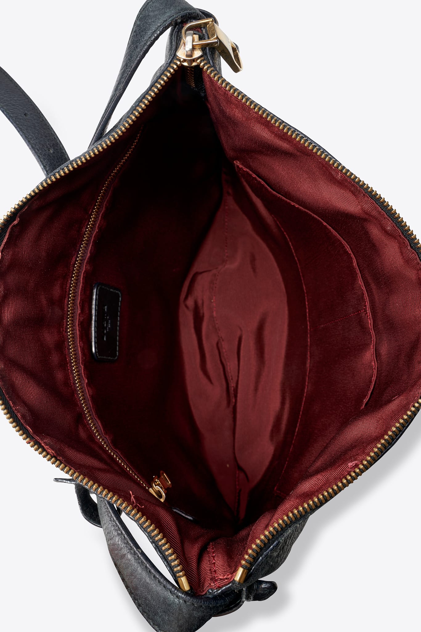 Vintage Loewe Black Leather Crossbody Bag