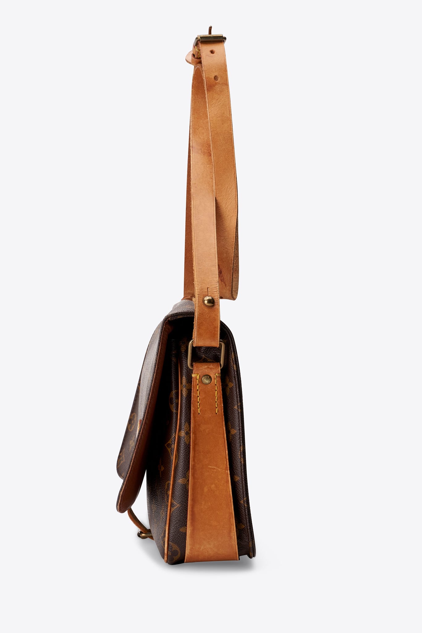 Vintage Louis Vuitton Cartouchière GM Monogram Shoulder Bag