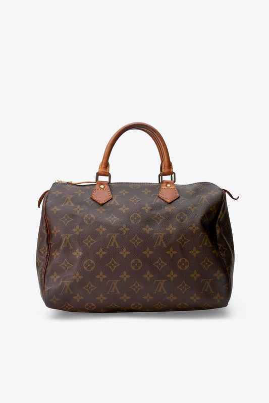 Louis Vuitton 30 Speedy Bag In Brown Monogram Coated Canvas