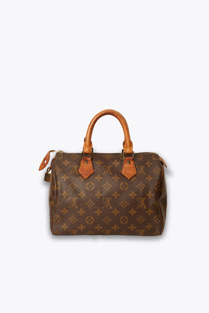 Louis Vuitton 25 Speedy Bag In Brown Monogram Coated Canvas