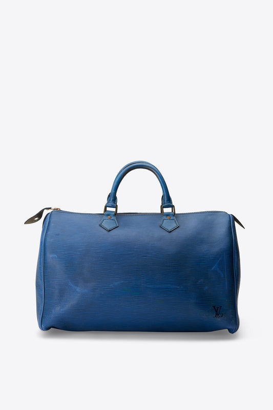 Vintage Louis Vuitton Speedy 35 in Blue Epi Leather