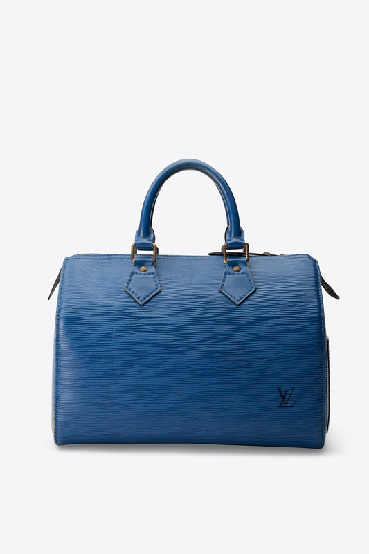 Vintage Louis Vuitton Speedy 25 in Blue Epi Leather