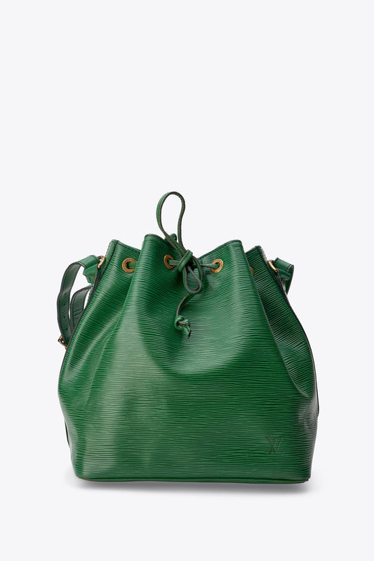 Vintage Louis Vuitton Petit Noé Green Epi Leather Bucket Bag