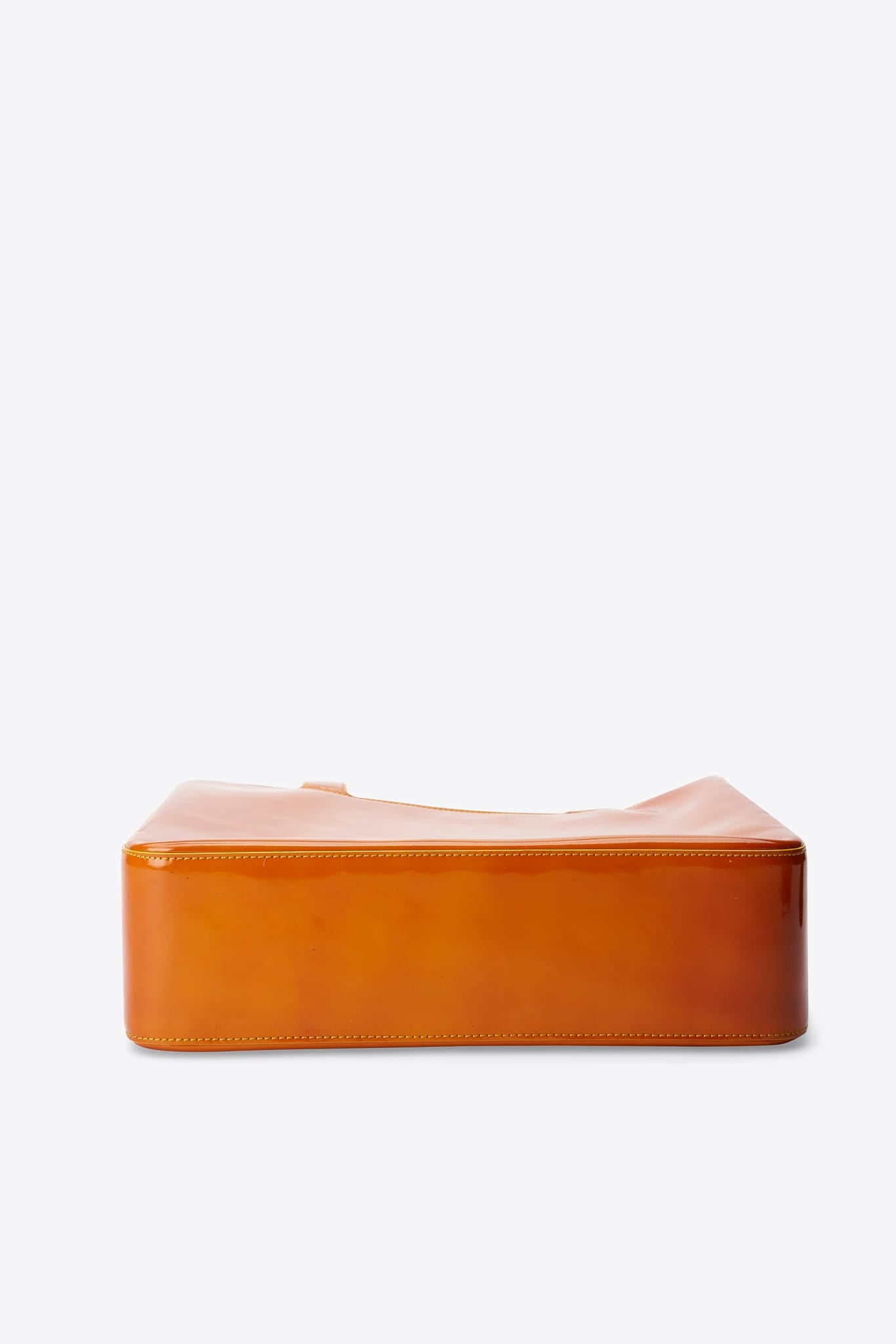 Vintage Chanel Orange Patent Leather Tote Bag