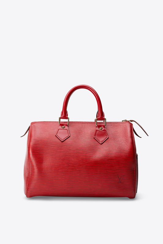 Vintage Louis Vuitton Speedy 25 in Red Epi Leather