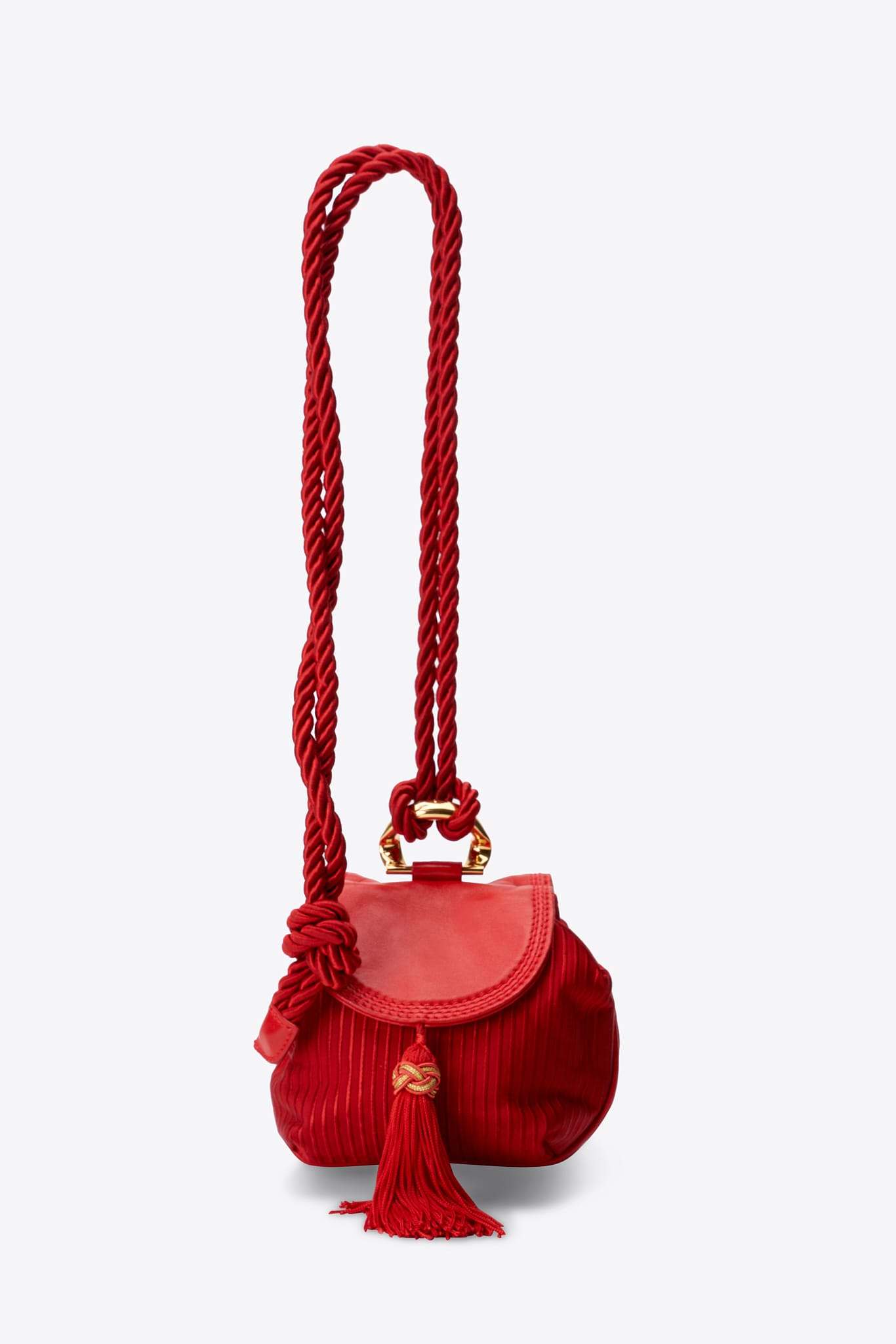 Vintage Loewe Red Tassel Mini Bag