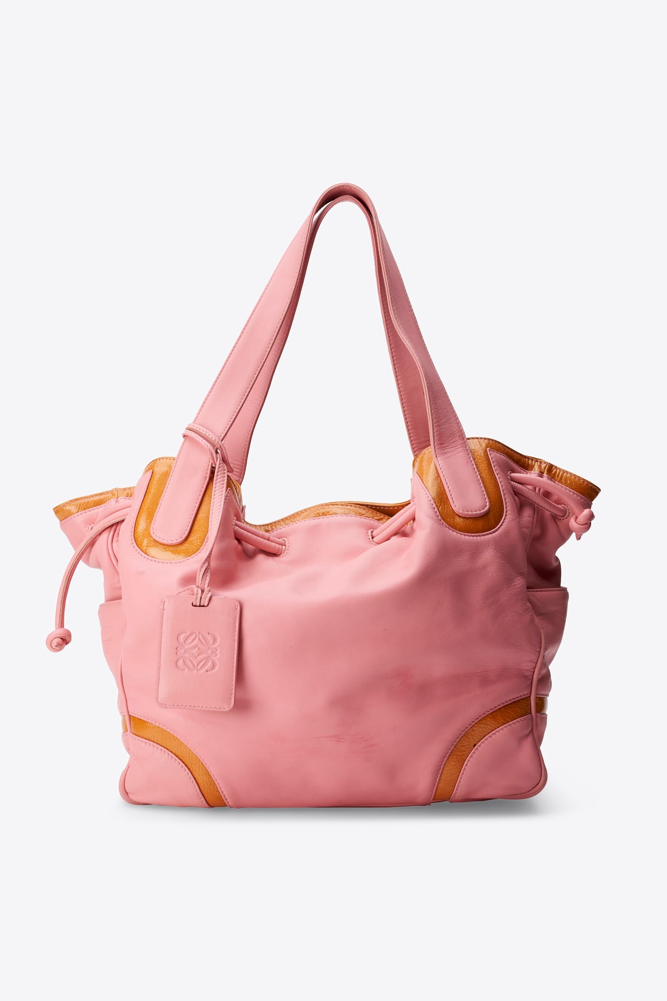 Vintage Loewe Tan Leder Umhängetasche