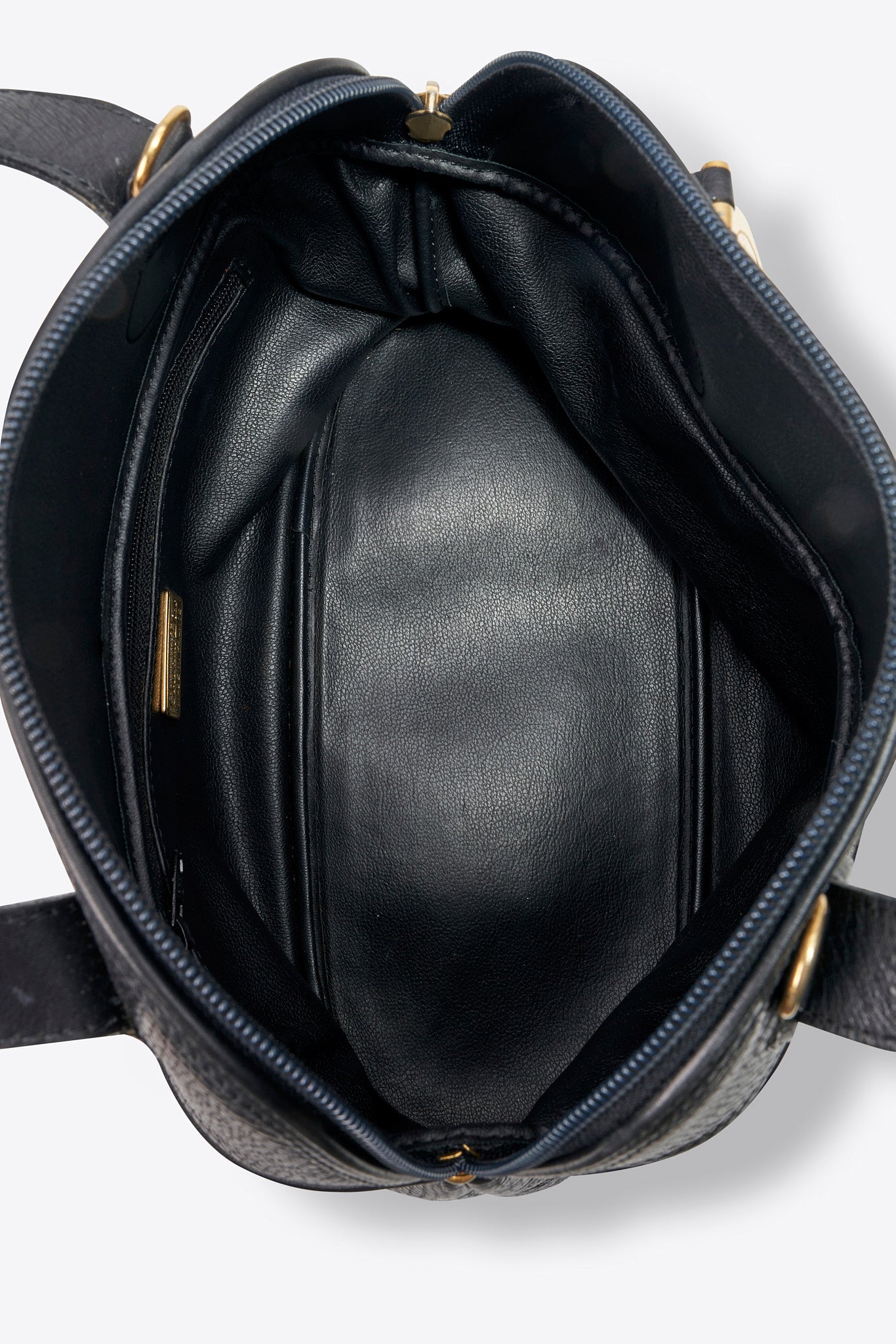 Vintage Christian Dior Black Leather Top Handle Bag