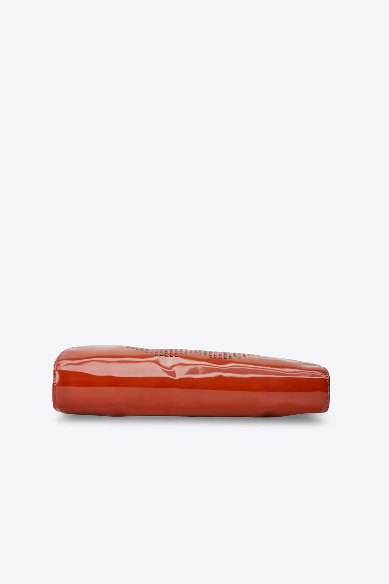 Vintage Chanel Orange Patent Leather CC Clutch
