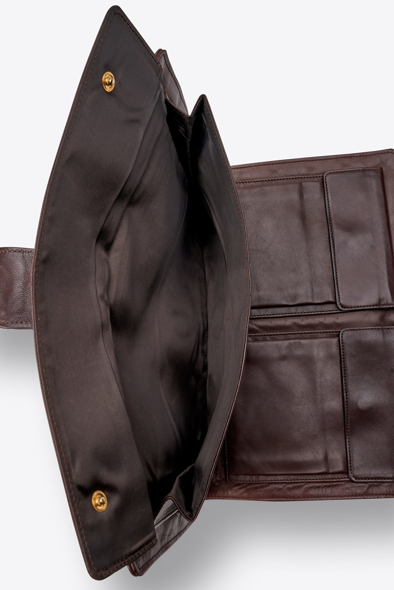 Vintage Chanel Brown Quilted Leather Clutch