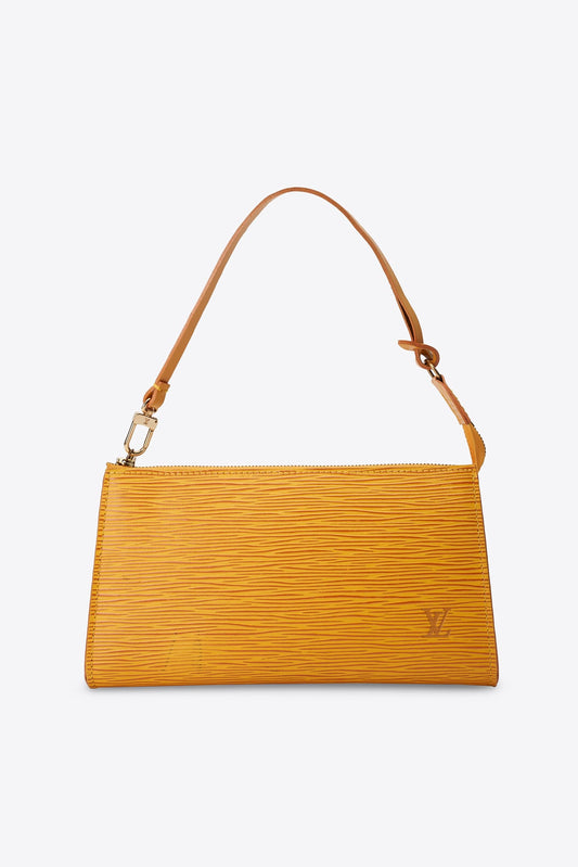 Vintage Louis Vuitton Pochette Yellow Epi Leather