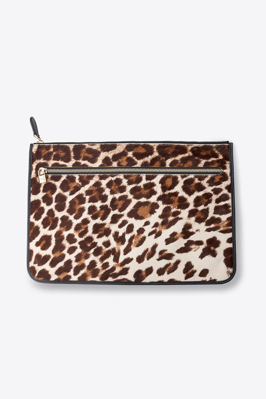 Vintage Loewe Leopard Print Calf Hair Pouch