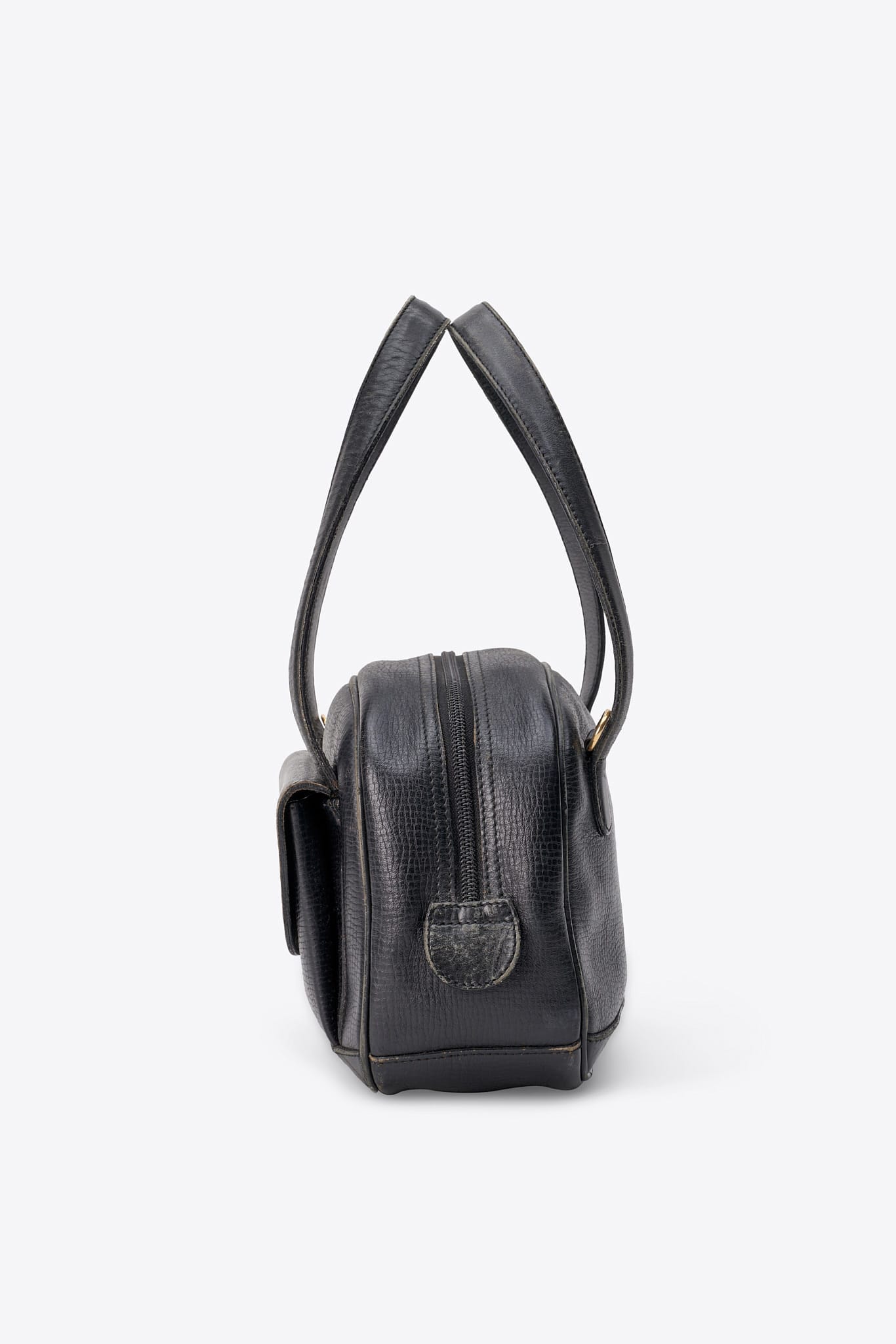 Vintage Christian Dior Black Leather Cross Body Bag