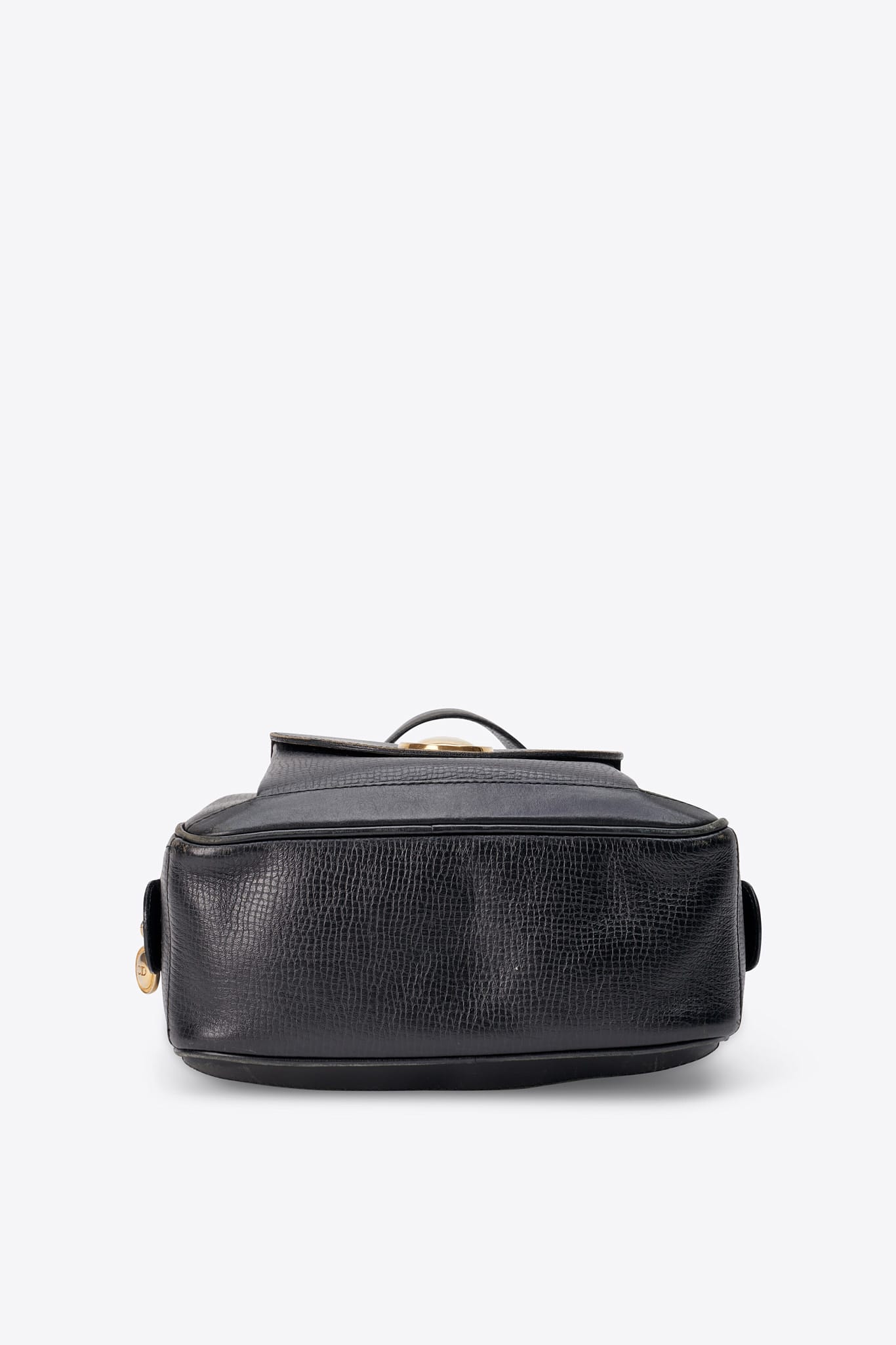 Vintage Christian Dior Black Leather Cross Body Bag