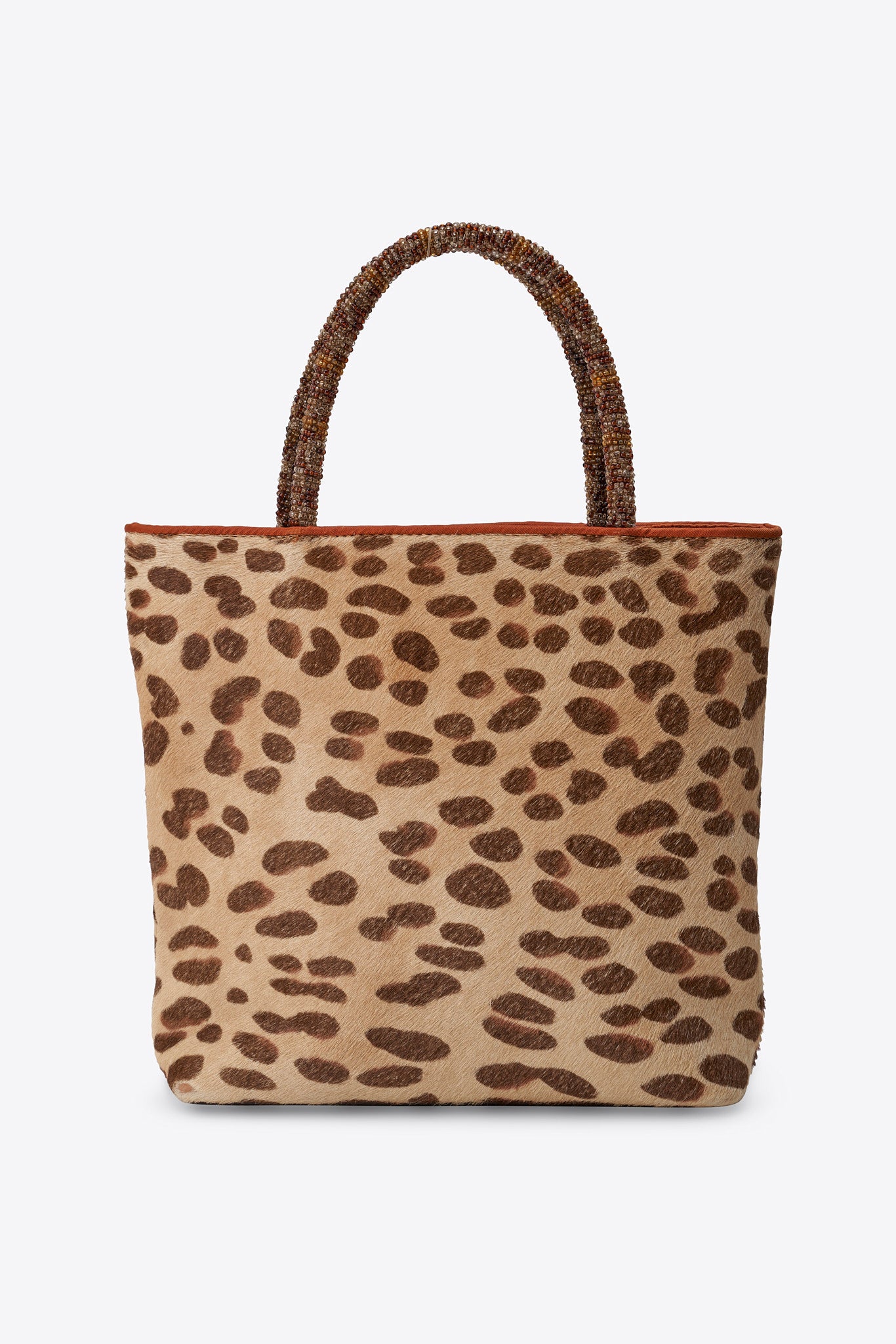 Vintage Christian Dior Leopard Printed Calf Hair Tote Bag