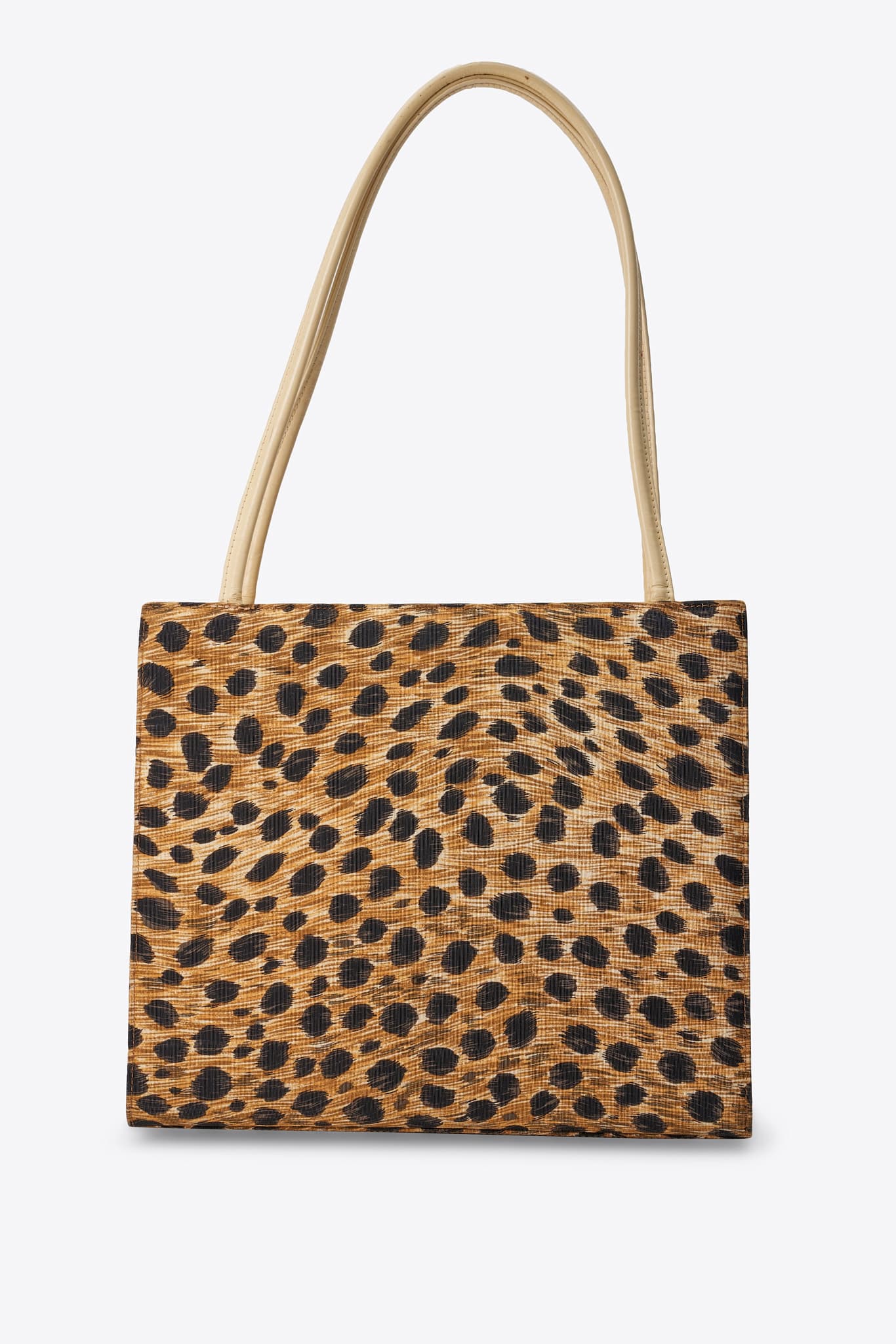 Vintage Dior Leopard Printed Canvas Shoulder Bag