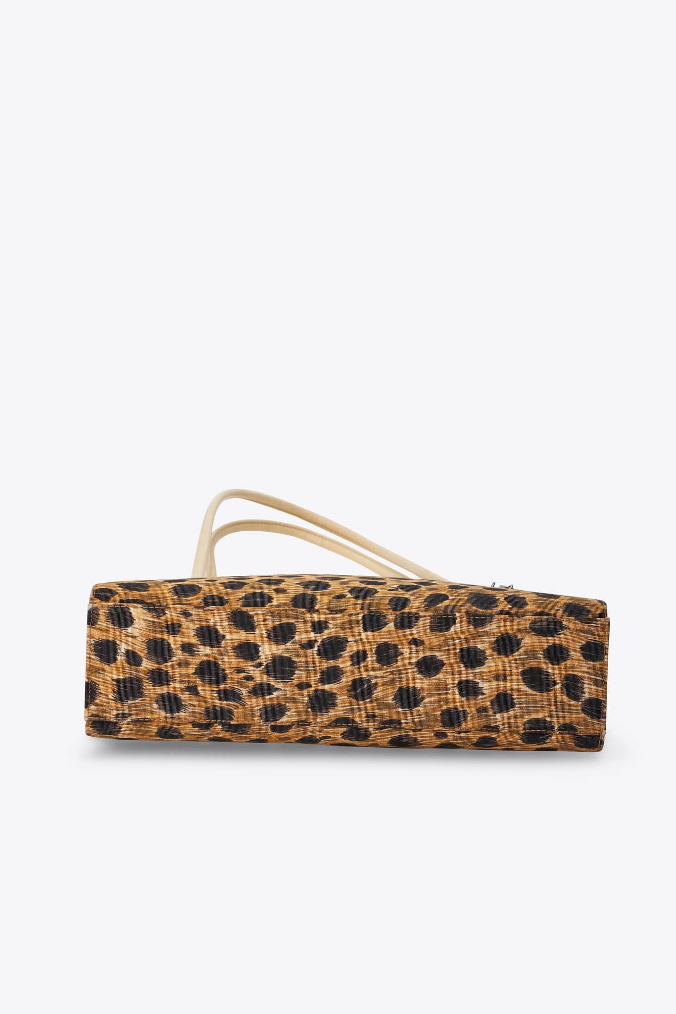 Vintage Dior Leopard Printed Canvas Shoulder Bag
