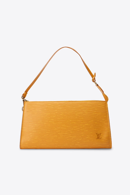 Vintage Louis Vuitton Pochette Yellow Epi Leather