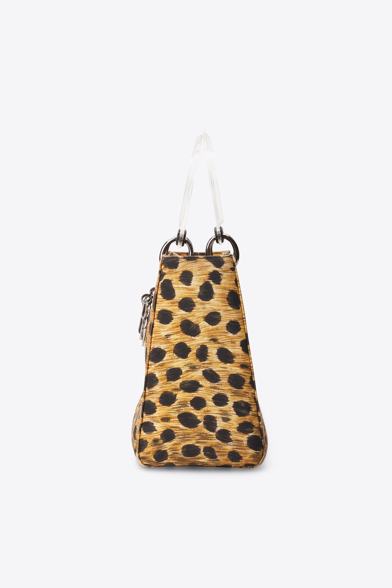 Vintage Christian Dior Leopard Print Canvas Bag