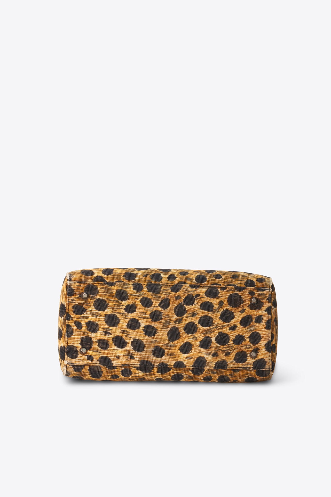 Vintage Christian Dior Leopard Print Canvas Bag