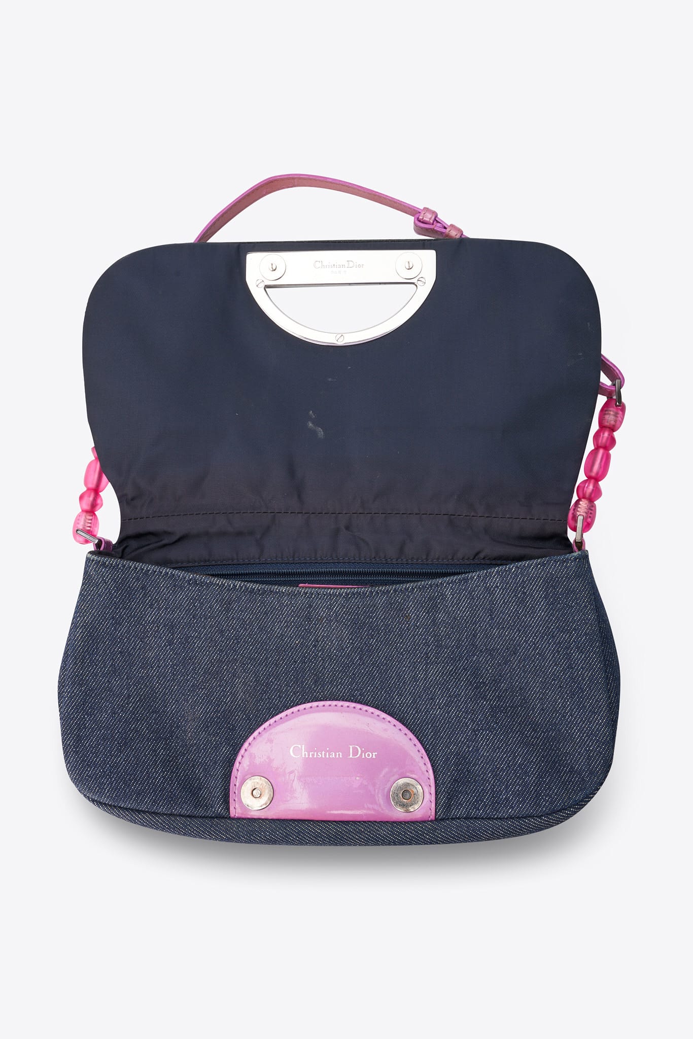 Vintage Christian Dior Beaded Denim Malice Bag