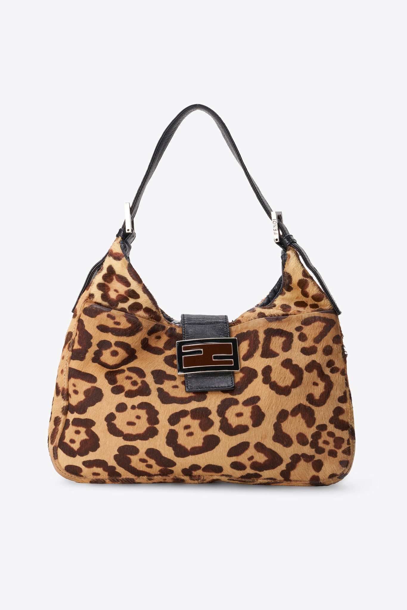 Vintage Fendi Leopard Calf Hair Shoulder Bag