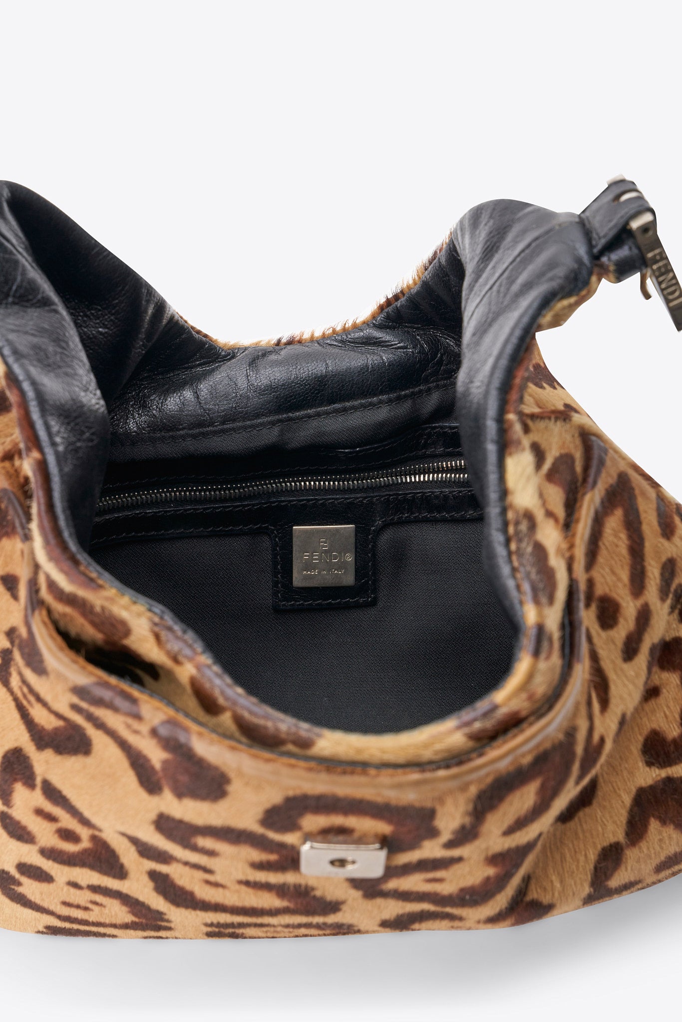 Vintage Fendi Leopard Calf Hair Shoulder Bag