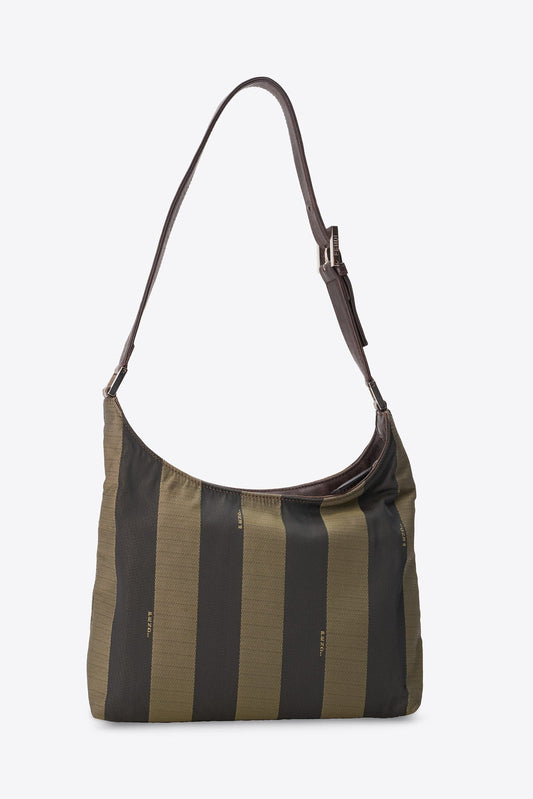 Vintage Fendi Pequin Stripe Shoulder Bag
