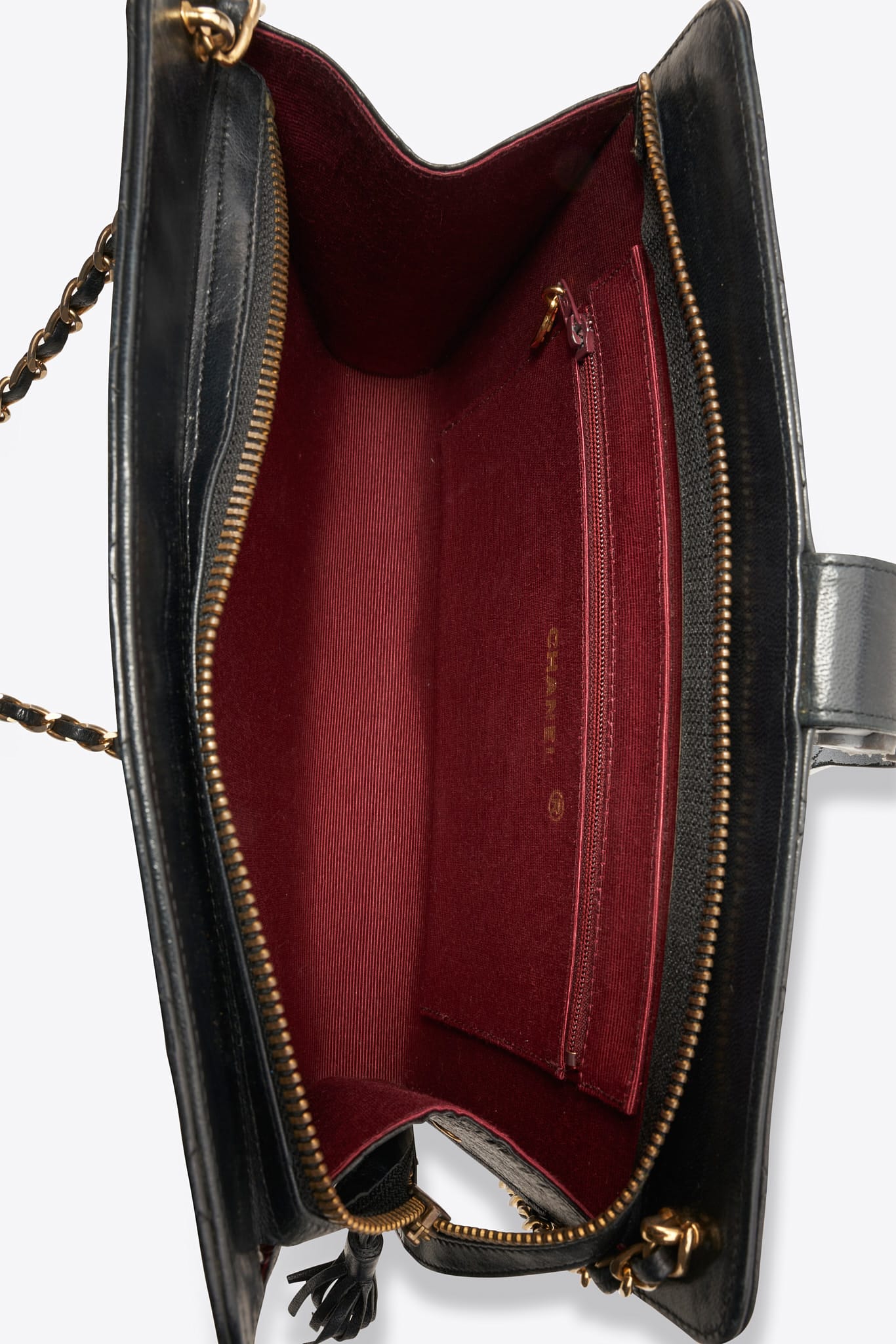 Vintage Chanel Black Quilted Leather Shoulder Bag With 24k Gold Plated Hardware