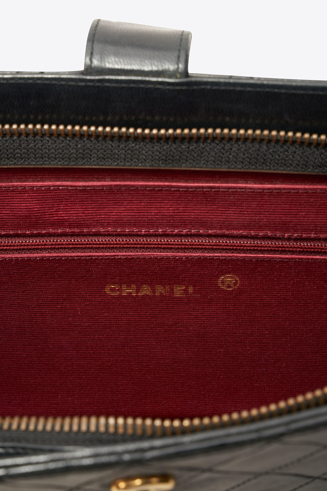 Vintage Chanel Black Quilted Leather Shoulder Bag With 24k Gold Plated Hardware