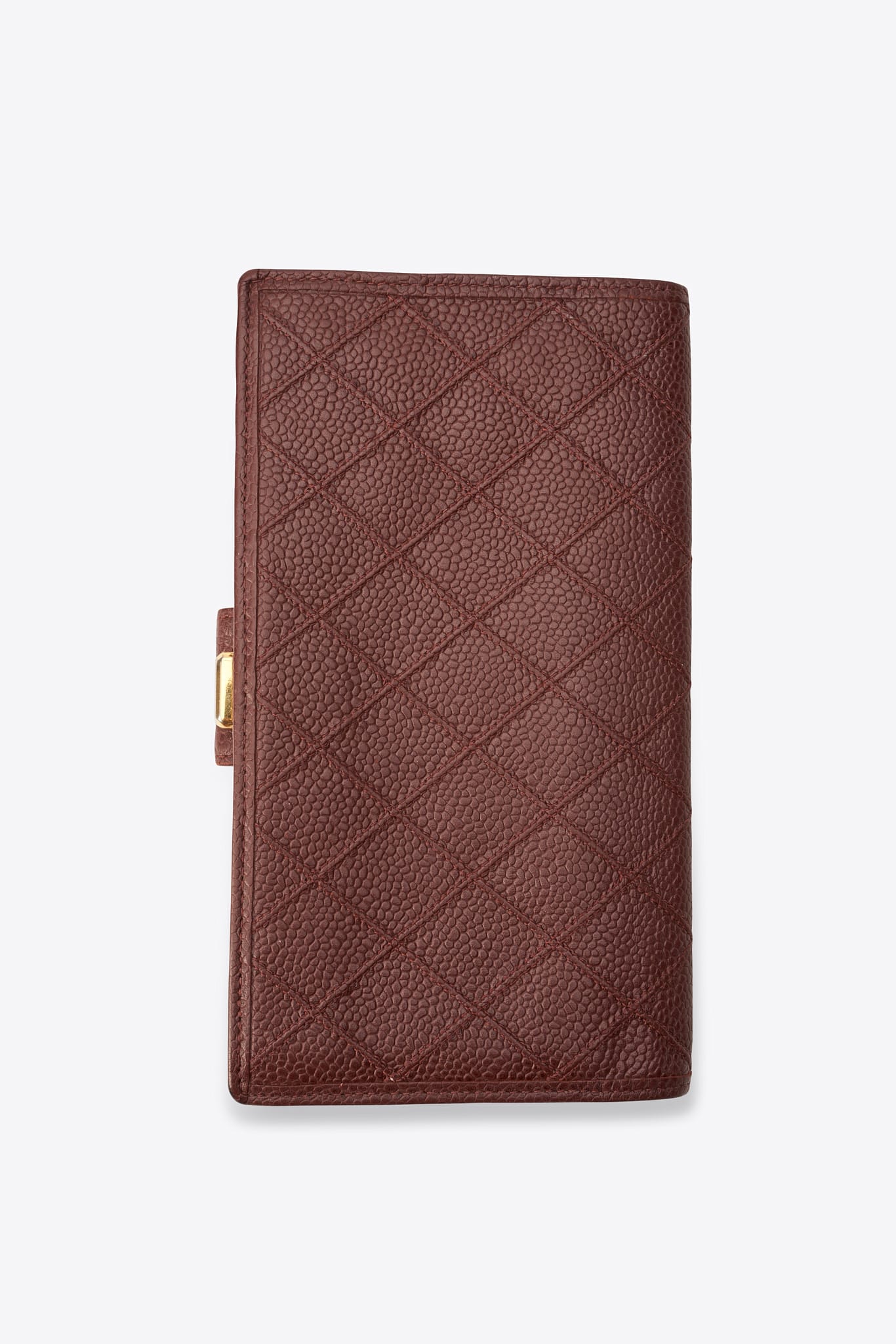 Vintage Chanel Brown Caviar Leather Wallet