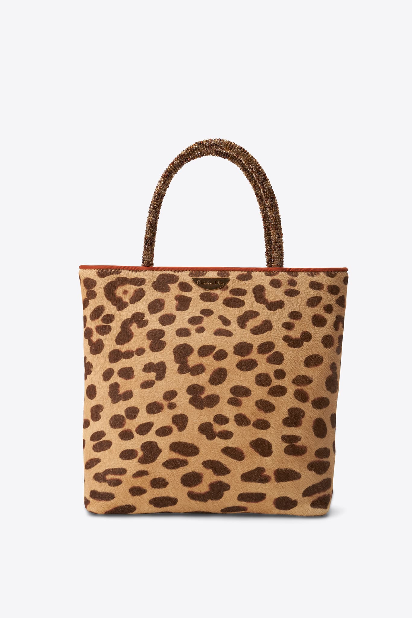 Bolsa de impresión de Leopard Christian Dior Vintage