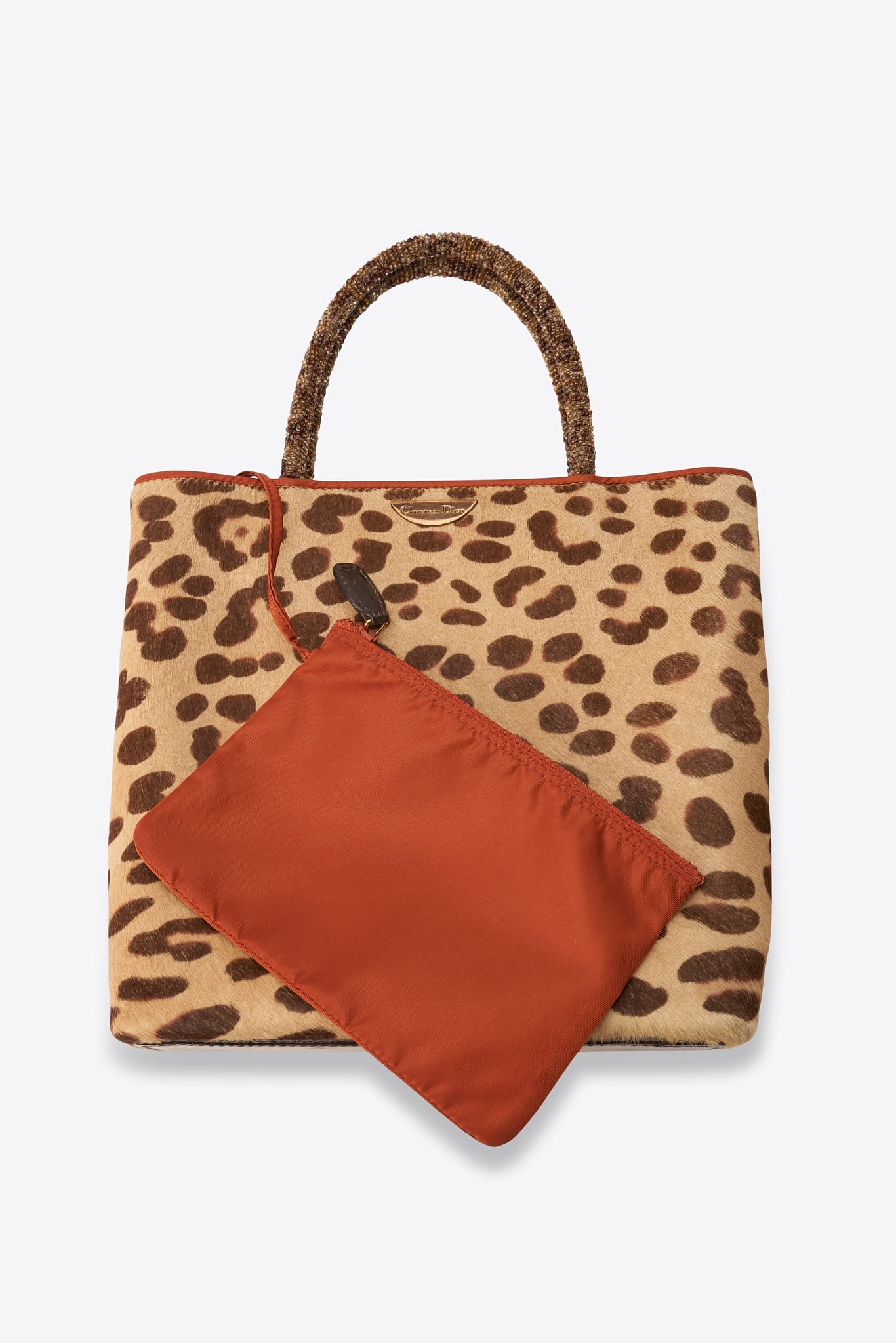 Bolsa de impresión de Leopard Christian Dior Vintage