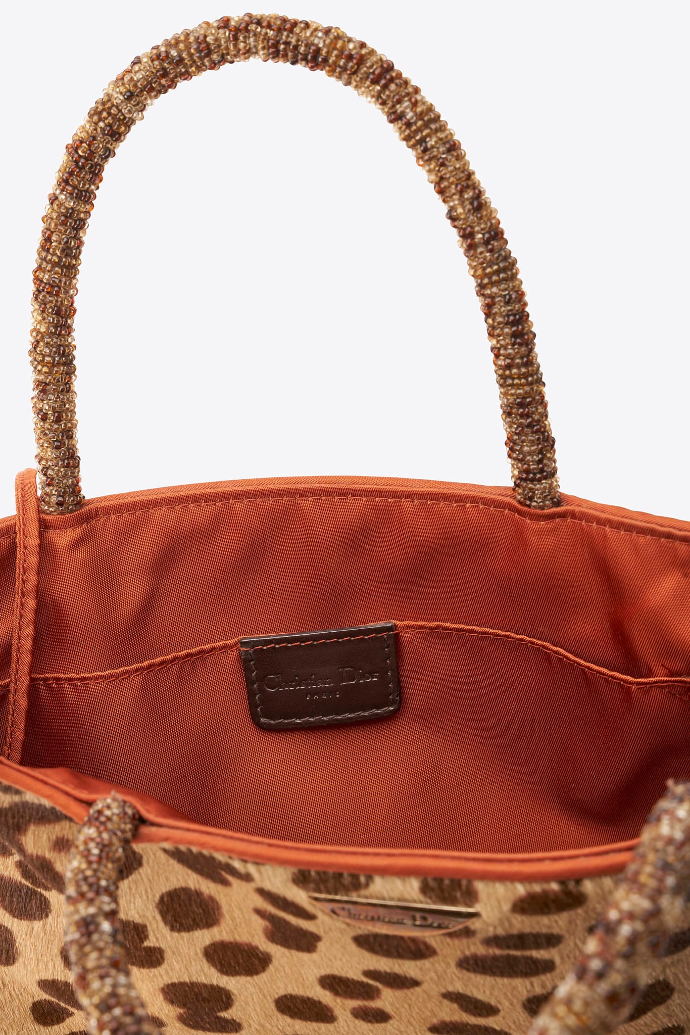 Bolsa de impresión de Leopard Christian Dior Vintage