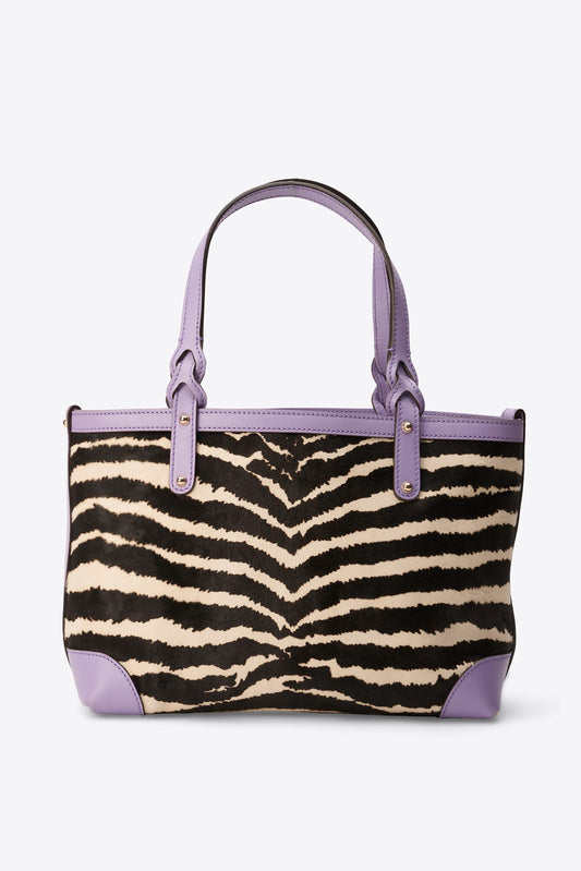 Vintage Gucci Zebra Print Calf Hair Tote Bag