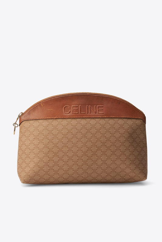 Vintage Celine Macadam Canvas Clutch Bag