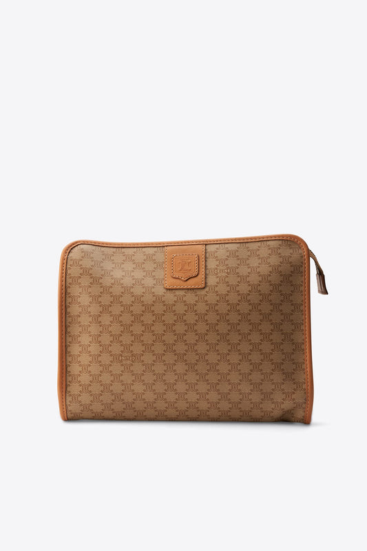 Vintage Celine Macadam Canvas Clutch Bag