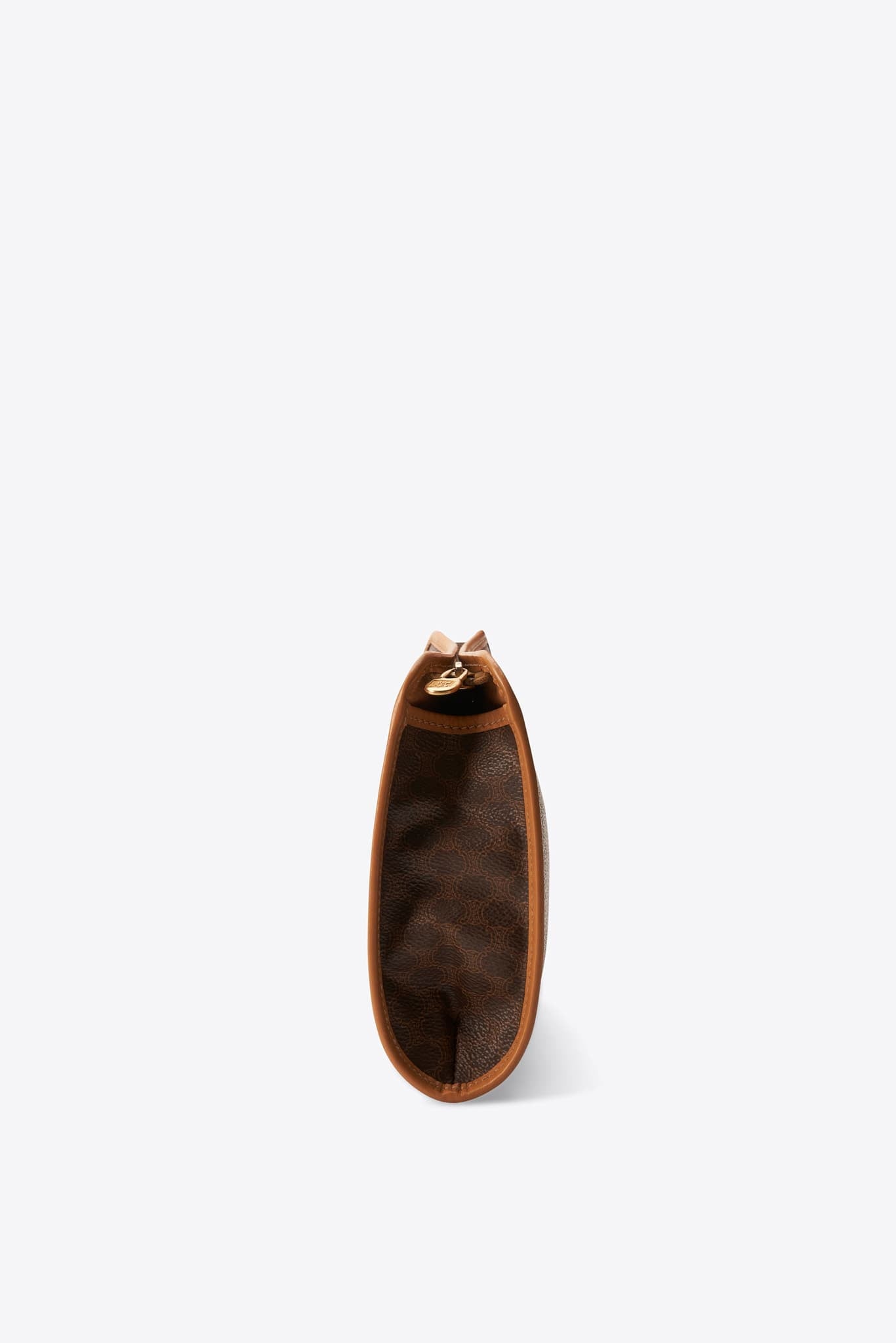 Vintage Celine Brown Macadam Canvas Clutch Bag