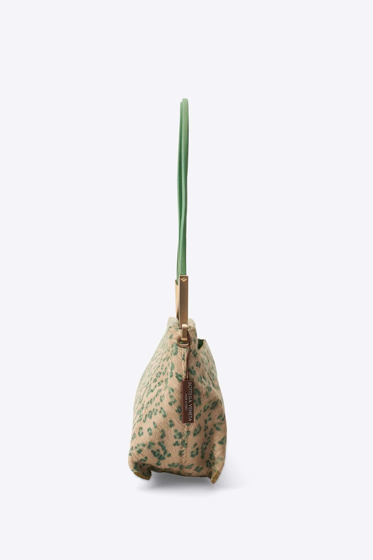 Vintage Bottega Veneta Green Leopard Calf Hair Shoulder Bag